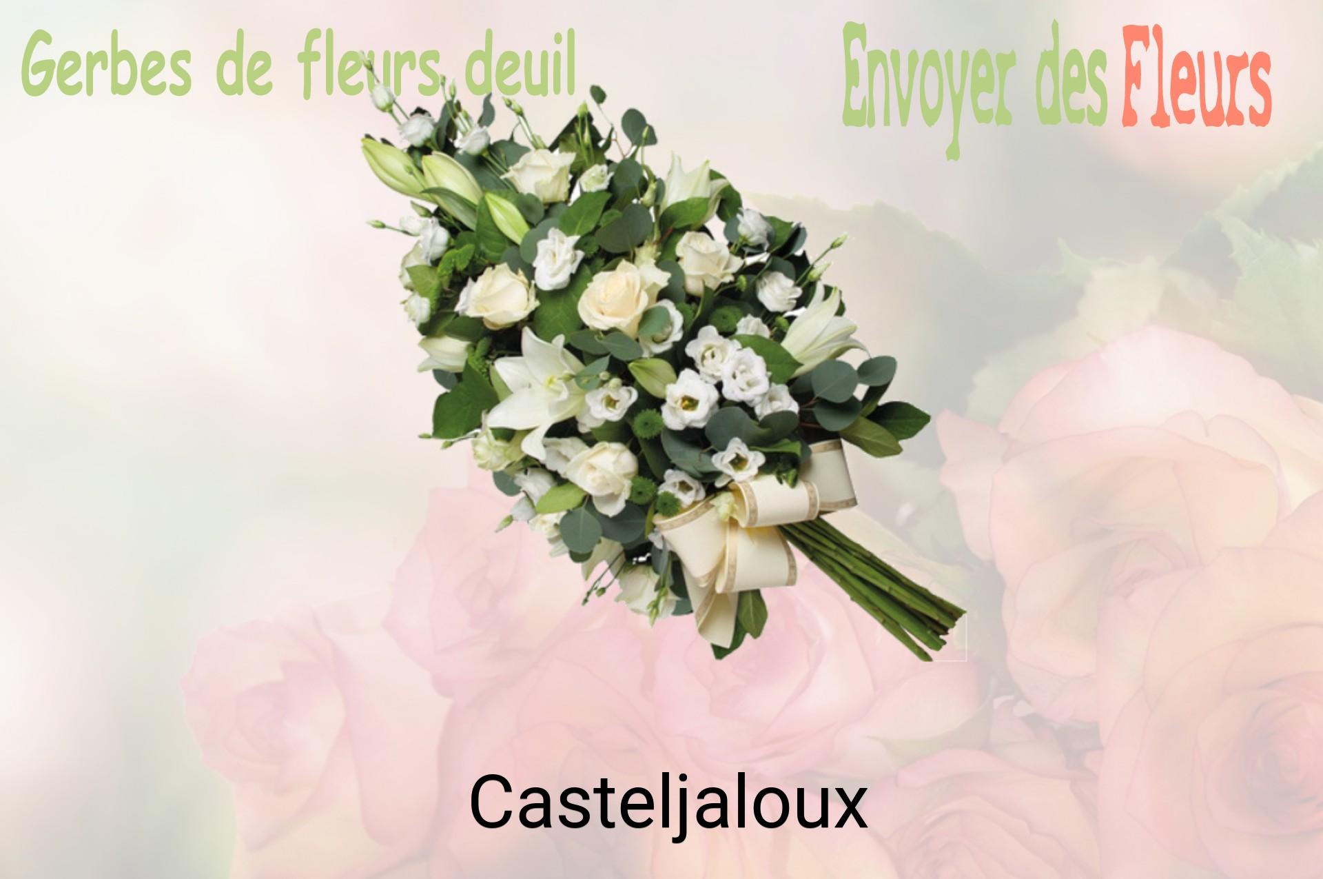 Gerbe de fleurs de deuil livrée à Casteljaloux